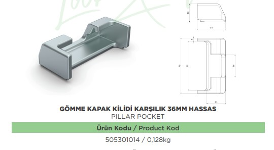 DORSE GOMME KILIT KARSILIGI 36 MM HASSAS